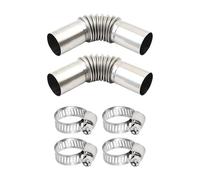 2 Stück Auspuffschlauch, 24-Mm-Schlauch, Auspuff-Winkelgelenk, Auto-Abgasschlauch, Heizungs-Abgasschlauch, Standheizungs-Auspuffrohrschelle, Edelstahl-Auspuffrohr-Verbindung