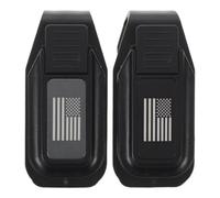 2 Stück Auto Brillenhalter mit Usa Flaggenmuster, Doppelte Klemme | Sonnenblende im Fahrzeug, Hält Zwei Brillenpaare, Passend für Viele Modelle, für Parkscheine