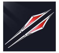 2 Stück Auto Emblem Aufkleber für Alfa Romeo Giulietta Giulia Stelvio Mito 147 156 159 166, Abzeichen Sticker Selfklebende Autoaufkleber Karosserie Dekoration Tuning Zubehör,C/Silver~Red