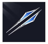 2 Stück Auto Emblem Aufkleber für Alfa Romeo Giulietta Giulia Stelvio Mito 147 156 159 166, Abzeichen Sticker Selfklebende Autoaufkleber Karosserie Dekoration Tuning Zubehör,E/Silver~Blue