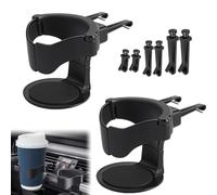 2 Stück Auto Getränkehalter, Verstellbare Auto Becherhalter, Getränkehalter Auto Lüftung mit Clips, Klappbar Dosenhalter, Wasserflaschenhalter, Tassenhalter, Universell für die Meisten Fahrzeuge