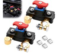 2 Stück Autobatterie Trennschalter 12V 24V Batterie Hauptschalter | Batterieschalter aus reinem Kupfer | Batterie Abschalter für Pkw Lkw Wohnmobil Caravan Boot Motorrad