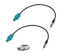 2 Stück Autoradio Antennenadapter Stecker Kabel, Fakra Z-Stecker auf DIN Auto Koaxialkabel Verlängerung für Autoradio Head Unit CD Media Receiver DAB GPS FM AM Radio Adapter Kompatibel mit DIN Fakra
