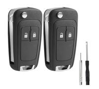 2 Stück Autoschlüssel Gehäuse 2 Tasten Fernbedienung Kompatibel für Opel Insignia Astra Meriva Mokka Zafira Adam / Chevrolet Cruze Aveo Orlando Spark Trax Matiz Captiva Auto Schlüssel Schlüsselgehäuse