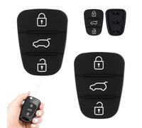 2 Stück Autoschlüssel Tastenfeld 3 Tasten, Kompatibel mit Hyundai i10, i20, i30, ix35, Kia Sportage, Ceed und Mehr Ersatz Tastenfeld Gummi Schlüssel Gehäuse Auto Fernbedienung Schlüsselgehäuse (1)