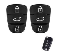 2 Stück Autoschlüssel Tastenfeld 3 Tasten, Kompatibel mit Hyundai i10, i20, i30, ix35, Kia Sportage, Ceed und Mehr Ersatz Tastenfeld Gummi Schlüssel Gehäuse Auto Fernbedienung Schlüsselgehäuse (2)