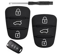 2 Stück Autoschlüssel Tastenfeld mit 1 Pcs Mini-Flachschraubendreher,Ersatz Tastenfeld Schlüssel,Fernbedienung Auto Tasten für Hyundai ix35 ix20 i30 i20 i10 Kia Sportage Soul Ceed Rio Picanto Venga