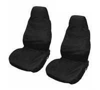 2 Stück Autositzbezüge für Vordersitze - Rutschfest, Wasserdicht & Staubdicht Schutz für Arbeit Werkstatt Sport Einsatz - 210D Oxford Tuch 132x54cm Schwarz