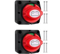 2 Stück Batterie Trennschalter 12V 24V 48V, Bolatus Auto Hauptschalter für M10-Anschlüsse, Batterieschalter 200A für Boot Jacht Wohnwagen (5)