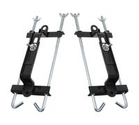 2 Stück Batteriehalter Eisen Verstellbar für Autobatterie mit J-Haken | Wetterbeständig, Breite Kompatibilität, Einfache Montage, Verhindert Verrutschen, Größe 19x10,5x5cm