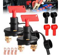 2 Stück Batterieschalter 12V / 24V: Auto Batterie Trennschalter 12V Batterieschalter,Batterietrennschalter 12V mit 2 Schlüsseln,2 Polig Schnelles Trennschalter Notstromtrennschalter für Pkw Boot Auto