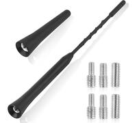 2 Stück Dachantenne Auto, Autoantenne Kurz Universal 24cm + 6,5cm, für VW Golf 4 5 6 7 Lupo Polo 6R Audi Opel Ford Focus Renault BMW Seat Skoda DAB Antenne Auto Antenne Dach Autoradio Stabantenne