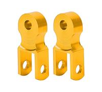 2 Stück Federbein Höherlegung Verlängerung, Aluminiumlegierung, M10 Befestigungsloch, Gold - Hohe Strapazierfähigkeit, Einfache Montage, Für Motorräder (Gold)