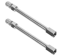 2 Stück Messing Reifenventilverlängerung 100mm, Silber, Kompakt für | Robuste Metallausführung, Präzise Anschlusskonstruktion, Verlängerte Reichweite, Weniger Luftverlust, Geeignet