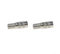 2 Stück Messing-Reifenventilverlängerung für Elektroroller, zum Aufschrauben, auslaufsicher, Metall-Luftpumpe, geeignet für M365-Modelle (25 mm Silber)