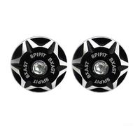 2 Stück Motorrad-Kennzeichenabdeckungsgehäuse, 6 mm Löcher, eloxierte Aluminiumlegierung, Befestigung für Motorradanhänger, Montagezubehör, Rot, Schwarz, Gold, Silber, Orange, Lila, Optionen (schwarz)