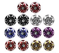 2 Stück Motorrad-Kennzeichenabdeckungsgehäuse, 6 mm Löcher, eloxierte Aluminiumlegierung, Befestigung für Motorradanhänger, Montagezubehör in Rot, Schwarz, Gold, Silber, Orange, Violett, Optionen (Set
