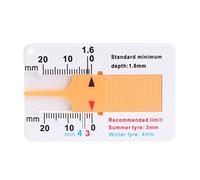 2 Stück Profiltiefenmesser für Motorradanhänger, kreatives und nützliches Messwerkzeug für Radbund