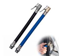 2 Stück Reifenfüller Schlauch 12.5mm, Reifenfüllschlauch Ventilverlängerung Autoventil Set, Universal Ersatzschlauch für Luftpumpe, Zubehör für Auto Motorrad Fahrrad (Schwarz & Blau)