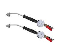2 Stück Reifenventilverlängerung mit Manometer, Kompressor | Kunststoff und Legierung, Einfaches Anschließen, Tragbar, für Reifenfüller Zubehör und Pumpe für Autoreifen Zufällige Farbe