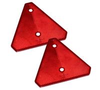 2 Stück Rückstrahler Dreieck Anhänger rot Katzenauge Reflektor LKW Wohnwagen PKW