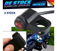 2 Stück Scheinwerfer Taste Ein/Aus Schalter 12V Lichtschalter Motorrad Lenker