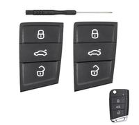 2 Stück Schlüsselgehäuse Tastenfeld für Vw Polo Golf 7 Skoda Karoq Kodiaq Fabia Seat Ateca Schlüssel, Vw Autoschlüssel Tastenfeld - 3 Tasten