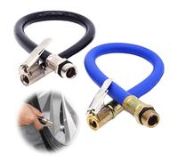 2 Stück Set Reifenfüller Schlauch,Reifenfüllschlauch Adapter,Luftpumpe Schlauch Hose,für Auto Fahrrad Reifenfüllschlauch Anschluss,Autoventil Inflator,Easy Ersatzschlauch Druckluft,Luftfüller Aufsätze