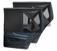 2 Stück Sonnenschutz Auto Magnetisch Baby Saugnapf, 68×48cm Schwarz Seitenscheibe Kindermit UV Schutz, Doppelschicht Fenster Sonnenschutz, Sonnenrollo Auto Heckscheibe