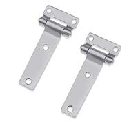 2 Stück T-Typ Container Scharniere Hochglanzpoliertes massiv geschmiedetes 304 Edelstahl T-Stück Scharniere 135x58mm Für LKWs Van Caravan Anhänger Zubehör