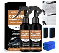 2 Stück Turbo Shine Nexa, 3-in-1 Auto-Beschichtungsspray, Autopolitur Kratzer Entfernen, Quick Effect Car Coating Spray, Nano Repair Protective Autospray für Alle Fahrzeuge
