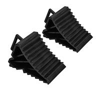 2 Stück Unterlegkeile Set, Hemmschuhe Bremskeile Anhänger rutschfeste Unterseite Bremskeil Kunststoff, Unterlegkeile Anhänger für PKW, Anhänger, Wohnwagen, Wohnmobil(Schwarz)