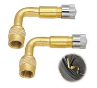 2-Stück VentilverläNgerung Autoventil,Autoventil VerläNgerung Reifen Reifenventil,Ventilverlängerungen Autoventil Adapter Winkelventil,Reifenventil Adapter für Eckventil Luftpumpe Auto Grad