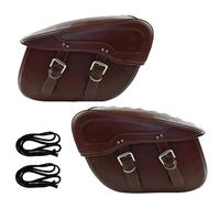 2 Stücke Motorrad Braun Satteltaschen Seite Werkzeug Tasche PU Leder Gepäck Sattel Tasche Tasche Für BMW R1200GS F800GS