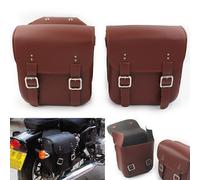2 stücke Motorrad Leder Satteltaschen Für Harley Sportster XL883/1200 Braun