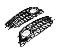 2 STÜCKE Nebelscheinwerfergrillabdeckung Waben-Nebelscheinwerfergrill ， for Audi ， for A4 B8 S-Lines S4 Stoßstange 2008-2012 8K0807681C 8K0807682C Frontgrills(Chrome)