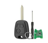 2 Tasten 433MHZ Autoschlüssel für Peugeot Citroen Fernsteuerung mit ID46 Chip mit Schraubendreher und Schlüsselring (SX9 Klinge)