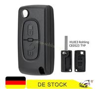 2 Tasten Auto Klapp Schlüssel Gehäuse HU83 CE0523 für Peugeot 207 307 308 407