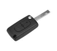2 Tasten CE0536 Autoschlüssel Gehäuse Ersatz für 207 307 für 308 | 3008 5008 für 807 C2 C3 C4, Schlüsselcover mit Pin-Auswerfer Werkzeug, Schraubendreher und CR1620 , Schwarz