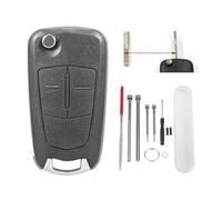 2 Tasten Flip Autoschlüssel Shell mit Pin Removal Tools Nadelfeile für Vauxhall Opel Astra H Zafira Tigra Corsa Vectra Meriva Insignia Signum D