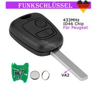 2 Tasten Funk Schlüssel Rohling VA2 für Citroen C1 C2 C3 Peugeot 107 Toyota Aygo