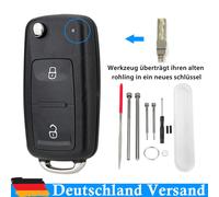2 Tasten Klapp Schlüssel für VW Amarok T5 T6 Transporter Skoda Seat + Werkzeug