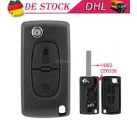 2 Tasten Klapp Schlüssel Gehäuse Ersatz für Peugeot 207 307 308 5008 Citroen C4