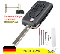 2 Tasten Klapp Schlüssel Gehäuse Für Peugeot Partner Citroen Berlingo C2 C3 DS3