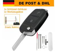 2 Tasten Klapp Schlüssel Gehäuse Für VW Golf 4 IV Bora Polo T5 Sharan Seat Skoda