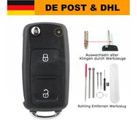 2 Tasten Klapp Schlüssel Gehäuse Rohling Werkzeug Für VW Amarok T5 T6 Skoda Seat
