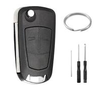 2 Tasten Schlüssel Gehäuse Kompatibel für O-pel Corsa D Astra H Zafira Tigra Vectra Meriva Vauxhall Insignia Signum Autoschlüssel Hülle Fernbedienung Funkschlüssel Klappschlüssel Auto Schlüsselgehäuse