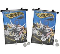 2 TLG. Set Sonnenschutz Rollo Hot Wheels Auto für Fenster und Auto - Seitenscheibe Sonnenblende Kinder Hotwheels Sonnenschutzrollo - Sonnenrollo Fensterschutz..