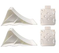 2 Unterlegkeile Bremskeile Klipp-Halter weiß PKW Anhänger Hemmschuhe