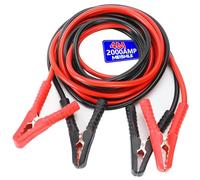 2 X 4M Starthilfekabel, 2000A Überbrückungskabel Auto, Überbrückungskabel für Starthilfe Schwache Batterie, mit Starken Klemmen, für Pkw LKW Kupferbeschichteten Aluminiumkabeln